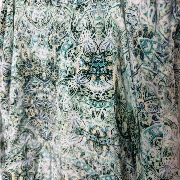 Sonoma Goods For Life Sleeveless Blouse Green Yellow / White Size Small - Picture 14 of 15